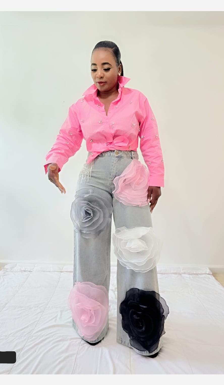 Abriah log sleeve shirt